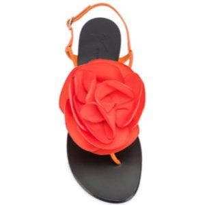 BRAND NEW Giuseppe Zanotti Orange Flower Sandals 9.5